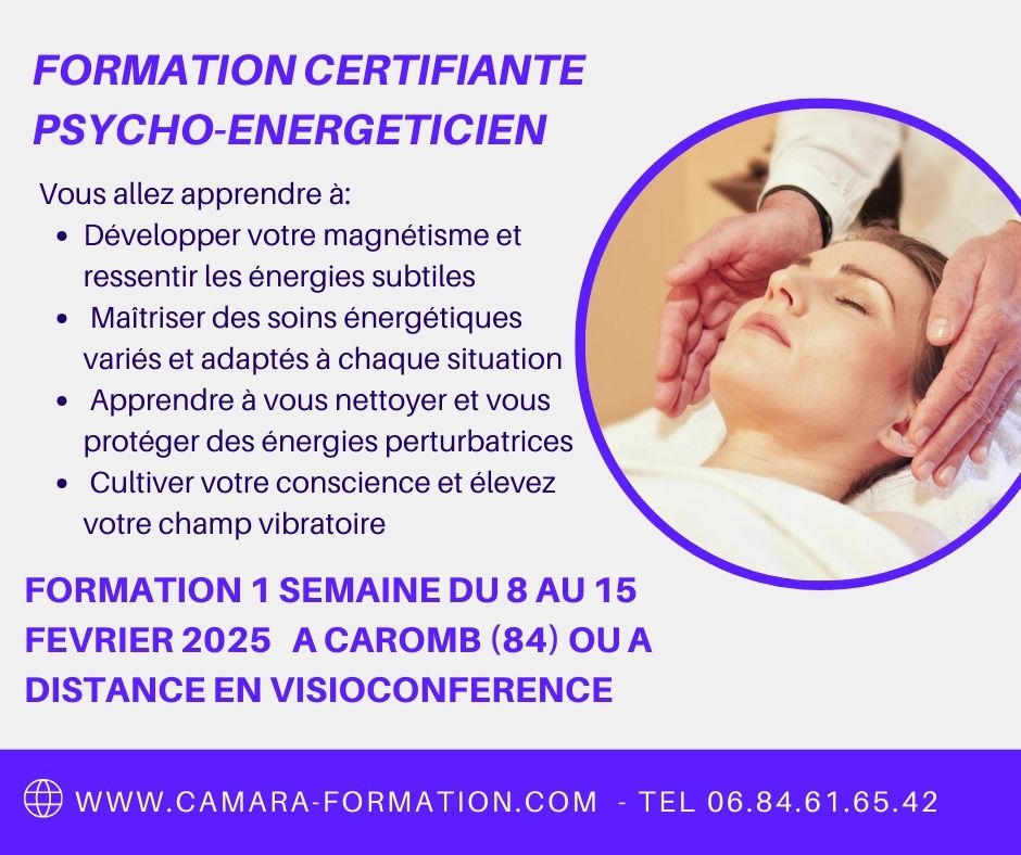 formation certifiante thérapeute psycho énergéticien 8 au 15 février 2025